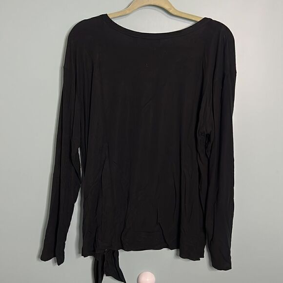 Theory Serah Tie Bottom Long Sleeve Shirt So Soft! - Picture 7 of 8